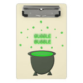 Cauldron und Bubbling Green Brew Halloween Mini Klemmbrett (Vorderseite)