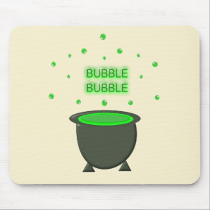 Cauldron und Bubbling Green Brew Halloween Mousepad