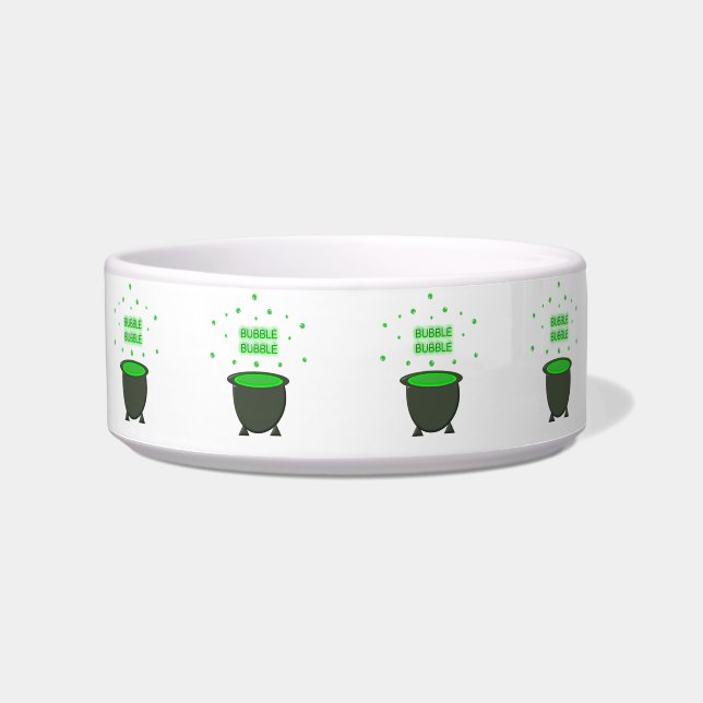 Cauldron und Bubbling Green Brew Halloween Napf (Vorderseite)