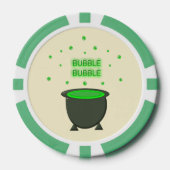 Cauldron und Bubbling Green Brew Halloween Pokerchips (Vorderseite)