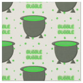 Cauldron und Bubbling Green Brew Halloween Stoff (Nahaufnahme)