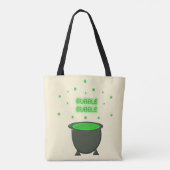 Cauldron und Bubbling Green Brew Halloween Tasche (Rückseite)
