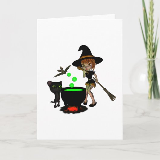 Cauldron Witch Karte (Vorderseite)