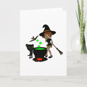 Cauldron Witch Karte