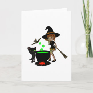 Cauldron Witch Karte