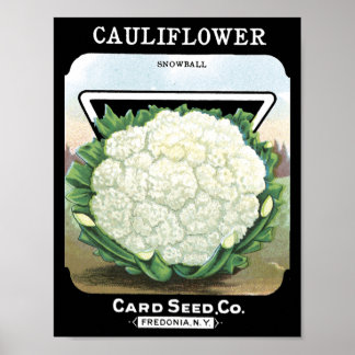 Cauliflower Card Seed CoPacket Fredonia, NY Poster