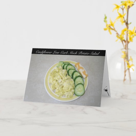 Cauliflower Low Carb Mock Potato Salad Karte (Gelbe Blume)