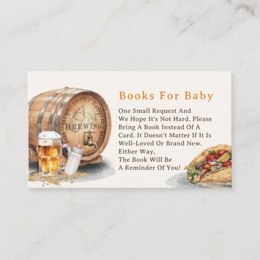 Causal Tacos Beer Books for Baby Enclosure Card Begleitkarte (Vorderseite)