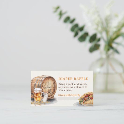 Causal Tacos Beer Diaper Umschließungskarte Begleitkarte (Stehend Vorderseite)