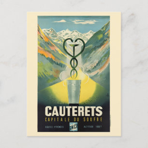 Cauterets France Vintage Poster Postkarte