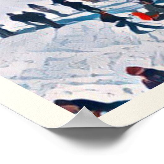 Cauterets Skistation Poster (Ecke)