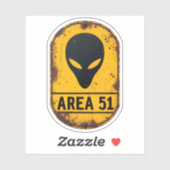 Caution Alien Zone – AREA 51 Sci-Fi Wall Art Aufkleber (Blatt)