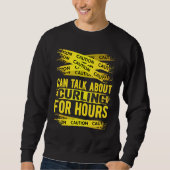 Caution Can Talk About Curling For Hours Sweatshirt (Vorderseite)