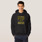 Caution can talk about gaming for hours hoodie (Vorne ganz)
