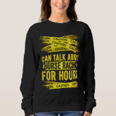 Caution Can Talk About Horse Racing For Hours Sweatshirt (Vorderseite)