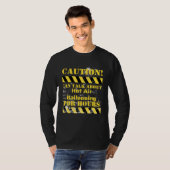 Caution can talk about hot air ballooning for hour T-Shirt (Vorne ganz)