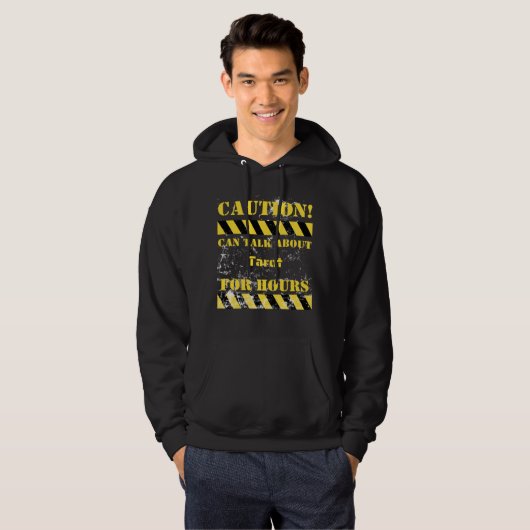 Caution can talk about tarot for hours hoodie (Vorne ganz)