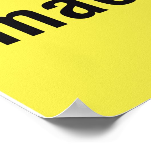 Caution Dangerous Machinery Sign Poster (Ecke)