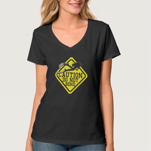 Caution Do Not Bend Scuba Diving Underwater Free T-Shirt (Vorderseite)