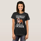 Caution Dog Can t Hold It s Licker  French Bulldog T-Shirt (Vorne ganz)