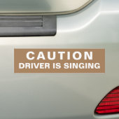 Caution Driver ist Singen von Autoaufkleber (Auf Auto)