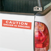 Caution Driver ist Singen von Autoaufkleber (Auf Lkw)