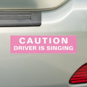 Caution Driver ist Singen von Autoaufkleber (Auf Auto)