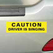 Caution Driver singt Autoaufkleber (Auf Auto)