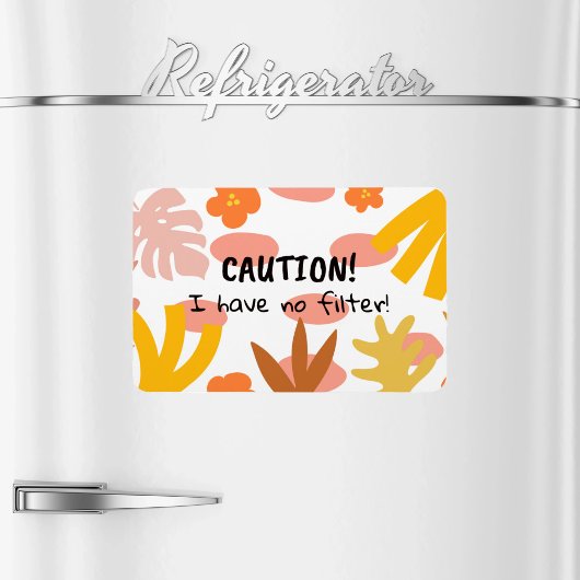 Caution Flexible Photo Magnet