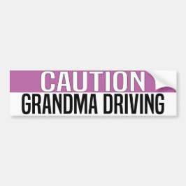 caution Grandma Driving Autoaufkleber