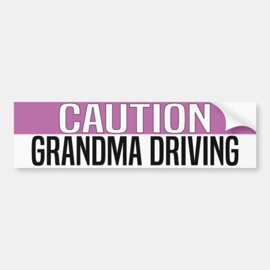 caution Grandma Driving Autoaufkleber (Vorne)