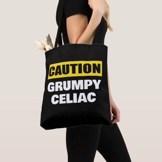 Caution Grumpy Celiac Coeliac Tasche (Von Nahem)