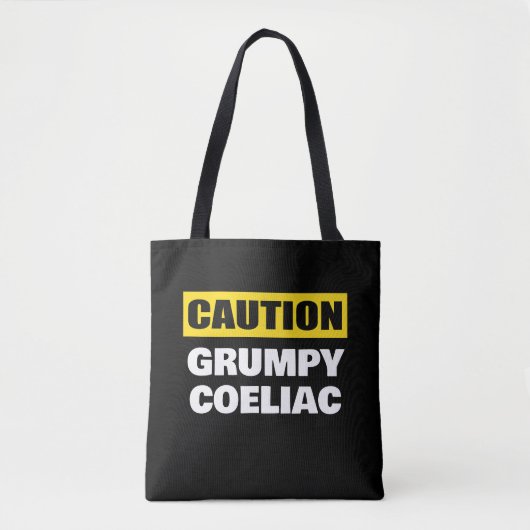 Caution Grumpy Coeliac Celiac Tasche (Vorderseite)