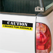Caution I brake for animals Vegan Autoaufkleber (Auf Lkw)