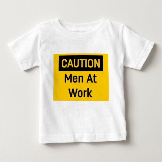 CAUTION Men at Work Baby T-shirt (Vorderseite)