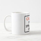 Caution Paint Spray Truck Ahead Kaffeetasse (Links)