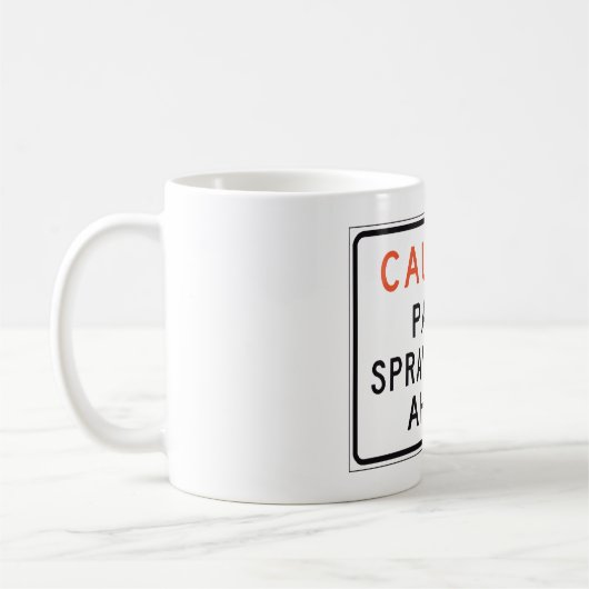 Caution Paint Spray Truck Ahead Kaffeetasse (Links)
