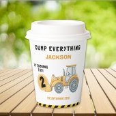 "Caution: Party Ahead! Construction Birthday Pappbecher