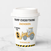 "Caution: Party Ahead! Construction Birthday Pappbecher (Vorderseite)