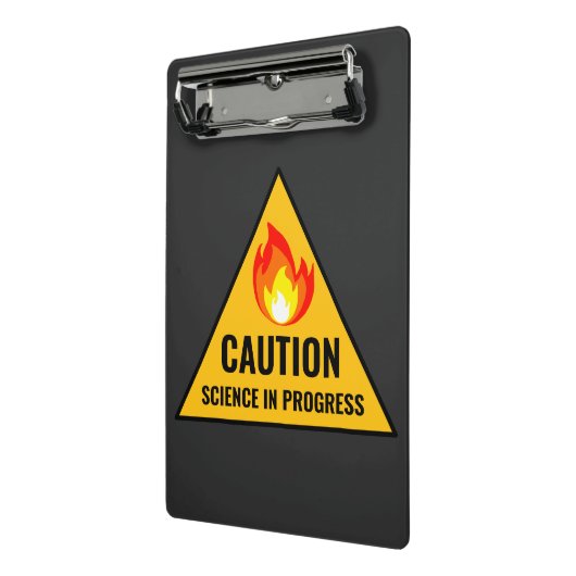 Caution Science in Progress Mini Klemmbrett (Gewinkelt2)
