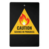 Caution Science in Progress Mini Klemmbrett (Rückseite)