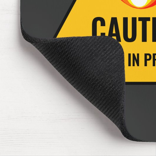 Caution Science in Progress Mousepad (Ecke)