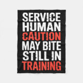 Caution Service Human Bite Training Still May Humo Fleecedecke (Vorderseite)