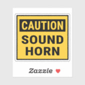 Caution Sound Horn Aufkleber (Blatt)