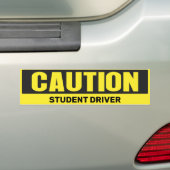 CAUTION Student Driver Bumper Sticker High-Vis Autoaufkleber (Auf Auto)