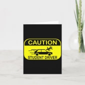 Caution Student Driver Funny Karte (Vorderseite)