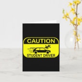 Caution Student Driver Funny Karte (Gelbe Blume)