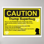 Caution Trump Superbug Poster (Vorne)