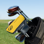 Cav Gold Golf Putter Header Cover Headcover (In Situ)