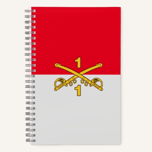 Cav Notebook - Rot und Weiß Notizblock (Vorderseite)